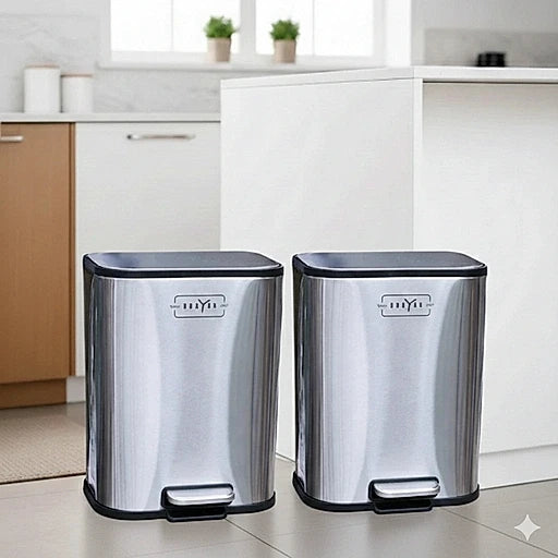 Stainless steel D shape hydraulic dustbin – KT Bazar