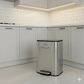 Stainless steel D shape hydraulic dustbin – KT Bazar