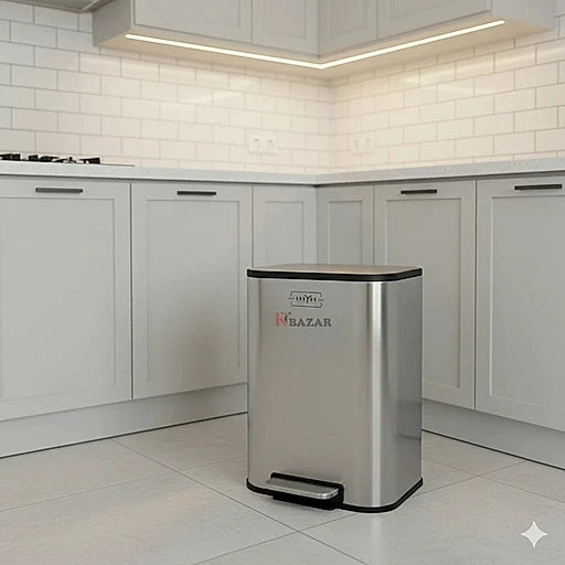 Stainless steel D shape hydraulic dustbin – KT Bazar