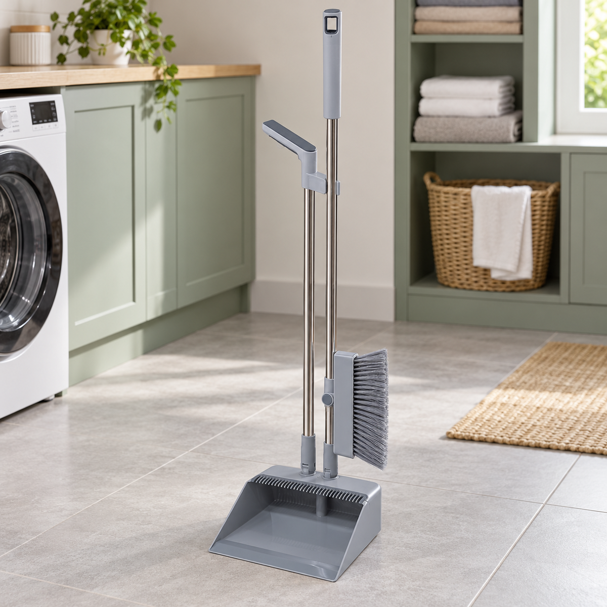Broom & Wiper and Dustpan Set