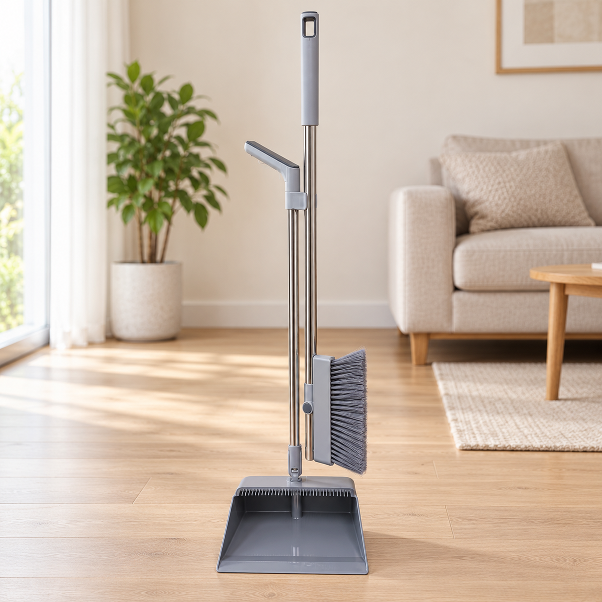 Broom & Wiper and Dustpan Set