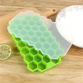 Honeycomb Silicone Ice Cube Tray With Lid