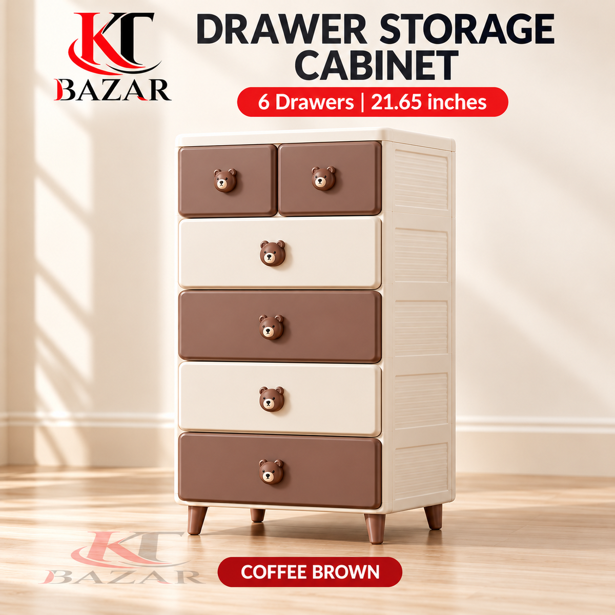 6 Drawer Storage Cabinet – Kids Clothes & Home Organizer