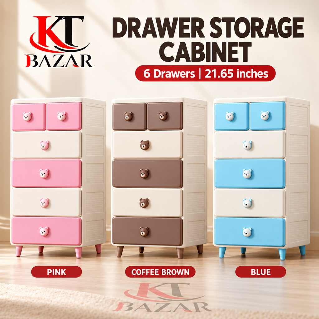 6 Drawer Storage Cabinet – Kids Clothes & Home Organizer