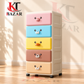 Kids Animal Face Drawer Cabinet with Wheels – 3, 4 & 5 Drawers