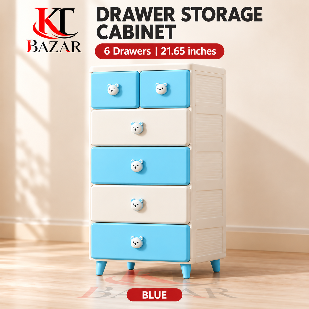 6 Drawer Storage Cabinet – Kids Clothes & Home Organizer