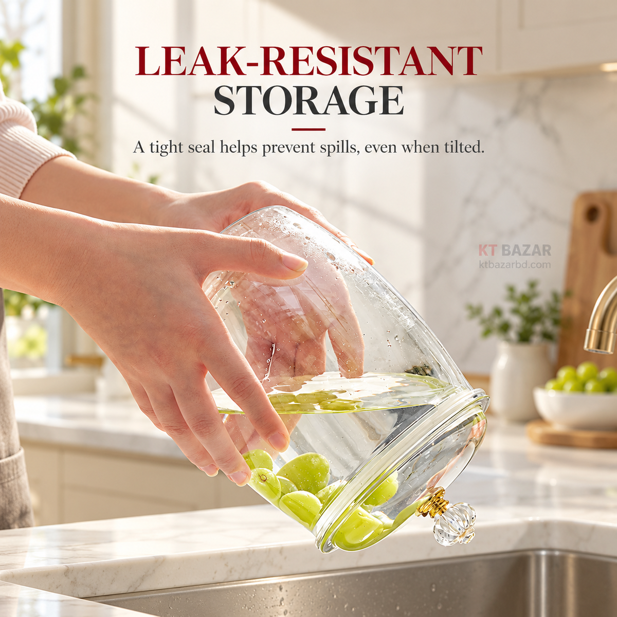 5-Piece Clear PET Kitchen Storage Jar Set