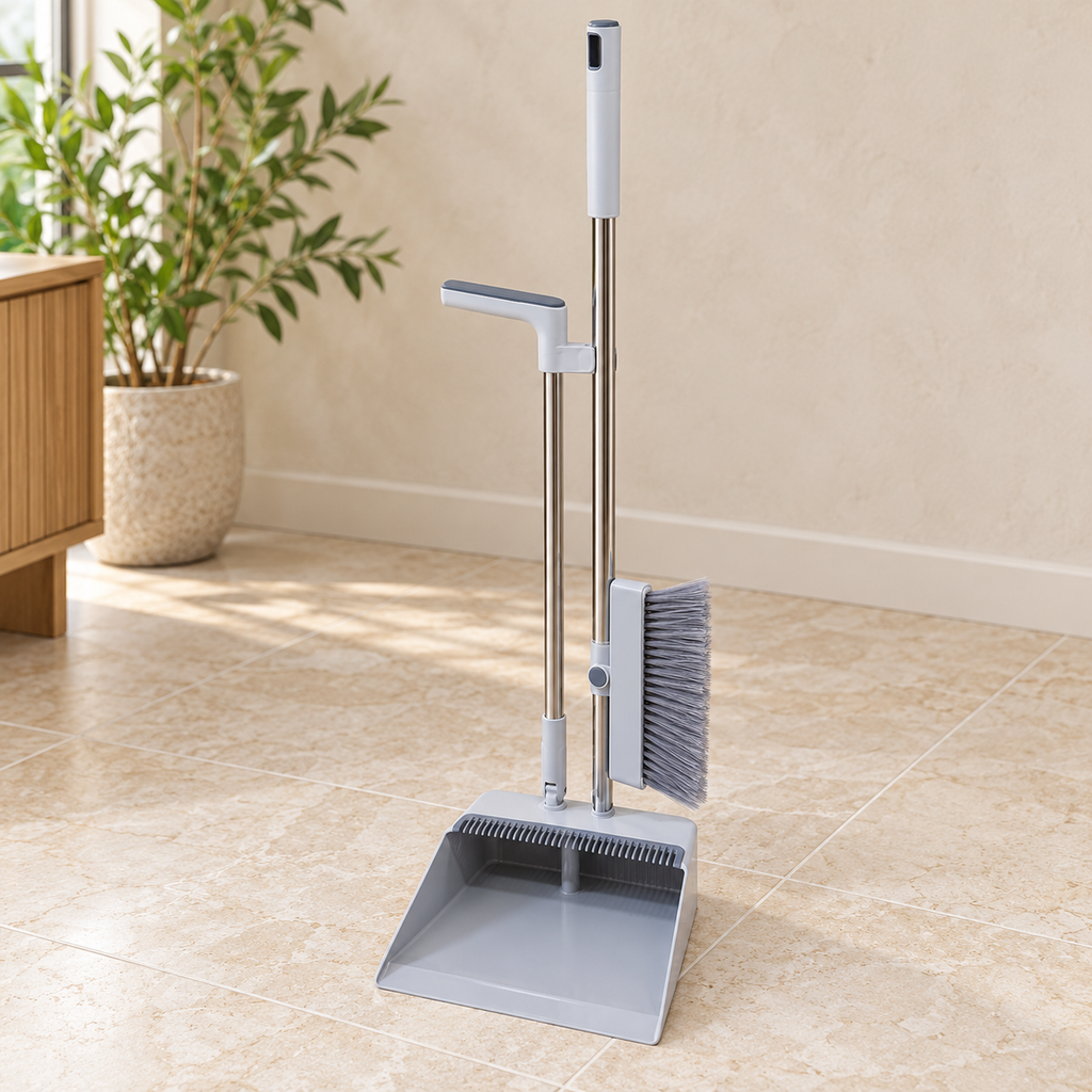 Broom & Wiper and Dustpan Set