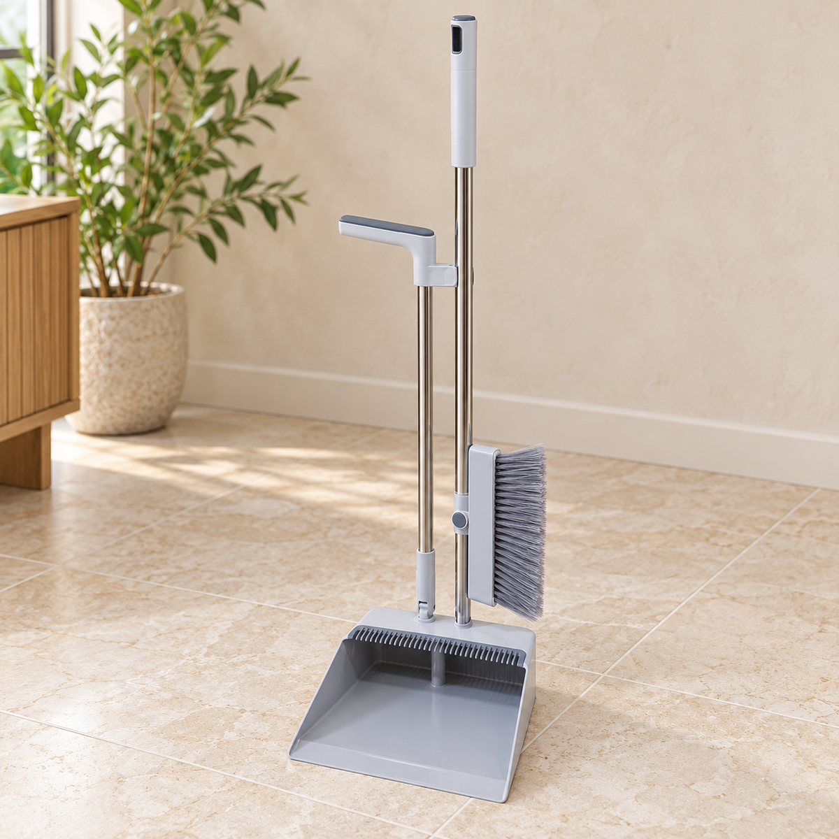 Broom & Wiper and Dustpan Set