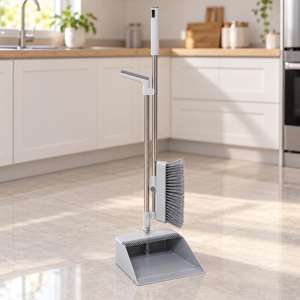 Broom & Wiper and Dustpan Set