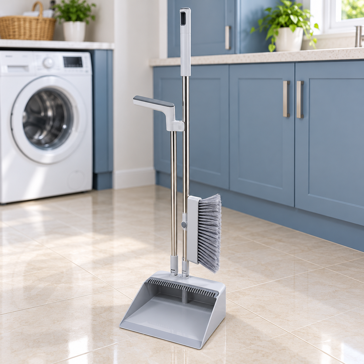 Broom & Wiper and Dustpan Set