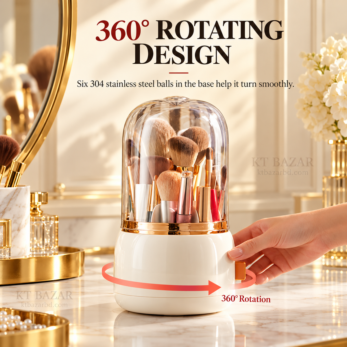 360° Rotating Multipurpose Organizer with Clear Cover