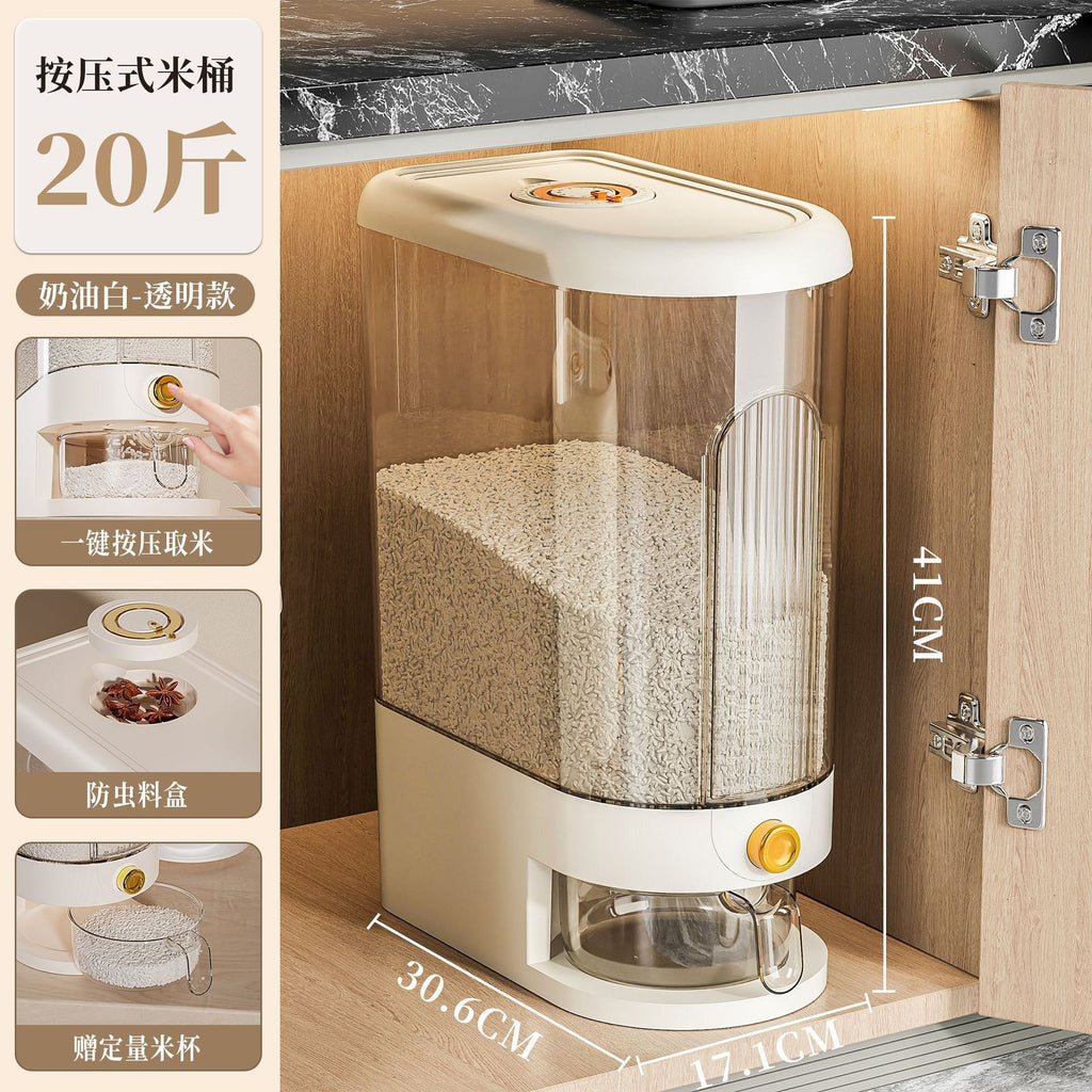 Rice Bucket Household 2026 New Insect-Proof and Moisture-Proof Sealed Rice Tank Rice Storage Container Rice Box Rice Grain Storage Box