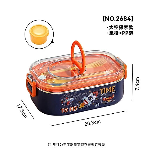 Kids stainless steel cartoon lunch box – KT Bazar