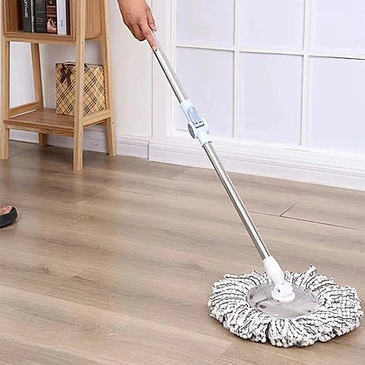 Spin mop handle with steel plate replacement stick – KT Bazar