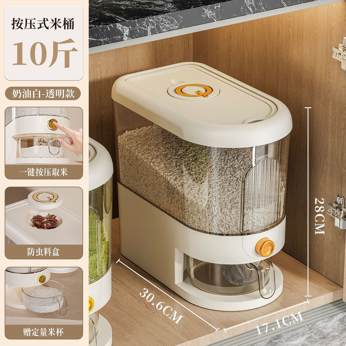 Rice Bucket Household 2026 New Insect-Proof and Moisture-Proof Sealed Rice Tank Rice Storage Container Rice Box Rice Grain Storage Box