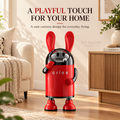 Rabbit Design Flip-Lid Dustbin with Removable Inner Bucket