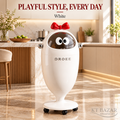 Bow-Top Rolling Dustbin with Lid & Removable Inner Bucket