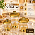 Premium Gold Sealed Storage Jar – Airtight Food Container