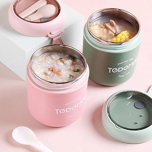 Mini Stainless Steel Thermal Soup Cup Lunch Box Insulated Leakproof (530 ML)