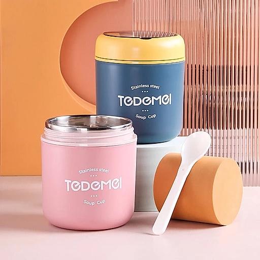 Mini Stainless Steel Thermal Soup Cup Lunch Box Insulated Leakproof (530 ML)