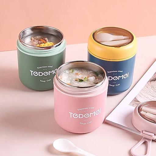 Mini Stainless Steel Thermal Soup Cup Lunch Box Insulated Leakproof (530 ML)