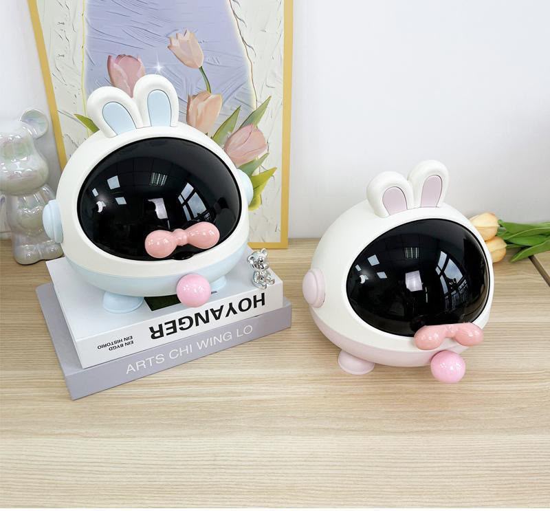 Cute Rabbit Desktop Trash Can & Storage Box | Mini Dustbin Organizer BD