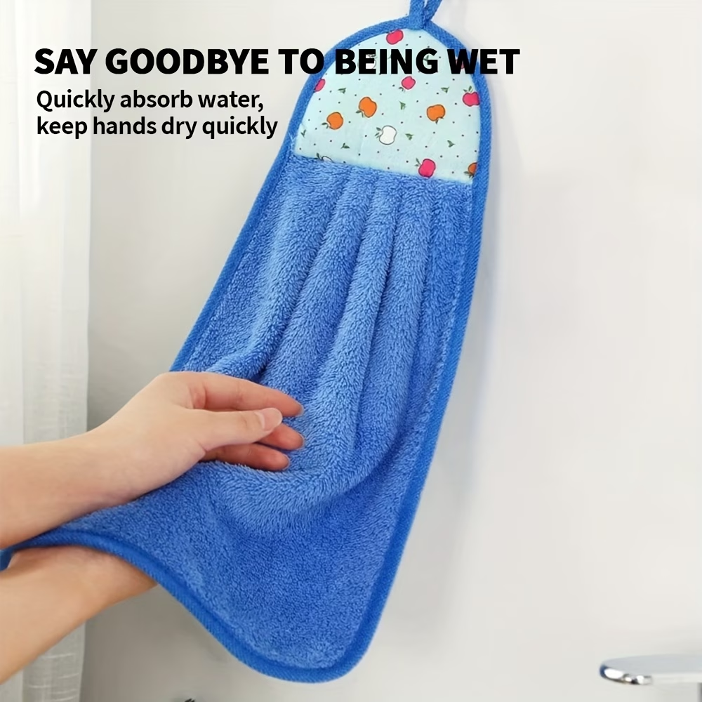 Soft & Absorbent Hanging Hand Towel  for Kitchen & Bathroom