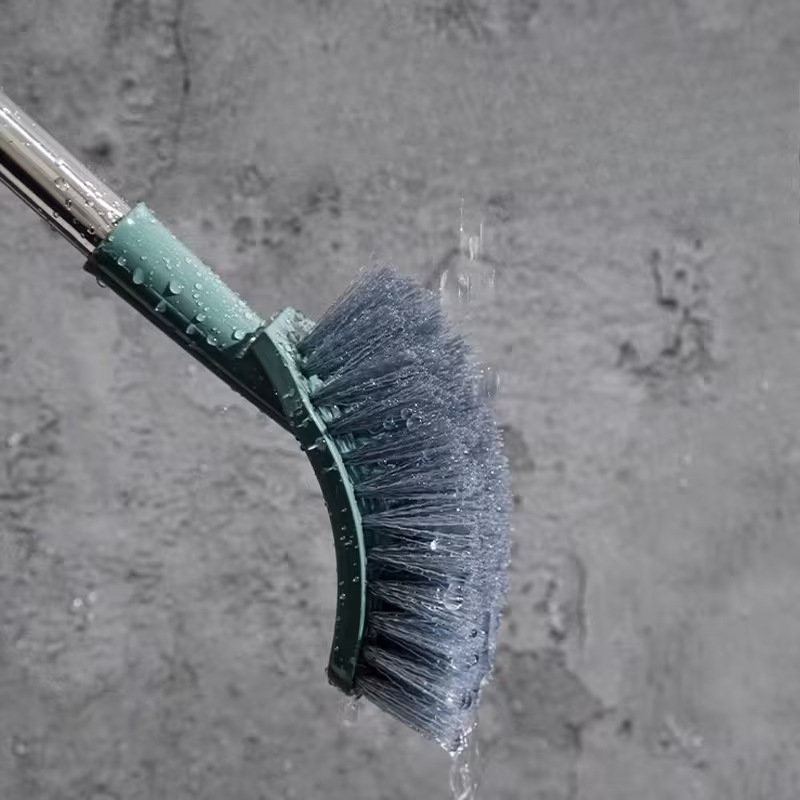 Wall Mounted Toilet Brush & Invisible Hook Set – Drill-Free All-Corner Bathroom Cleaning Brush & Storage Organizer