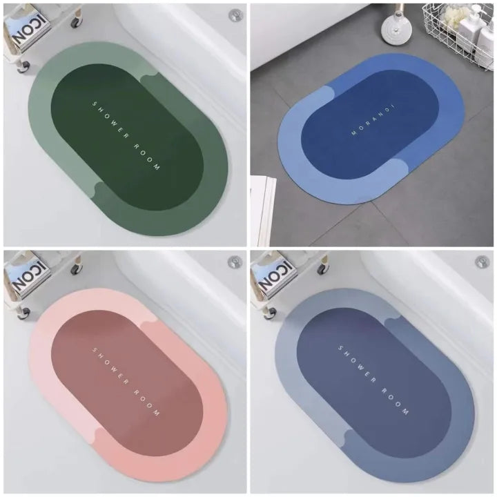 Modern Diatomaceous Earth Bath Mat
