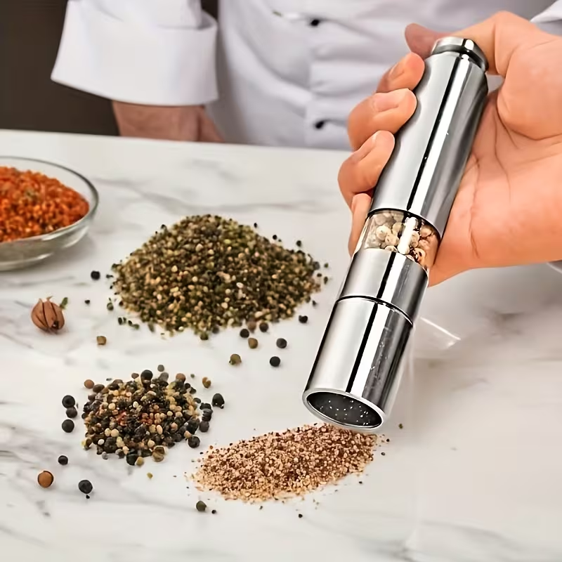 Stainless Steel Manual Pepper & Salt Grinder