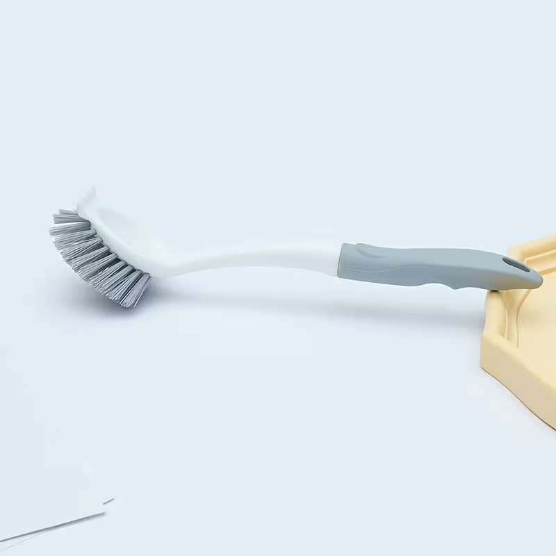 Long Handle Kitchen Cleaning Brush – Durable Plastic Multi-Purpose Pot, Utensil & Household Cleaning Brush