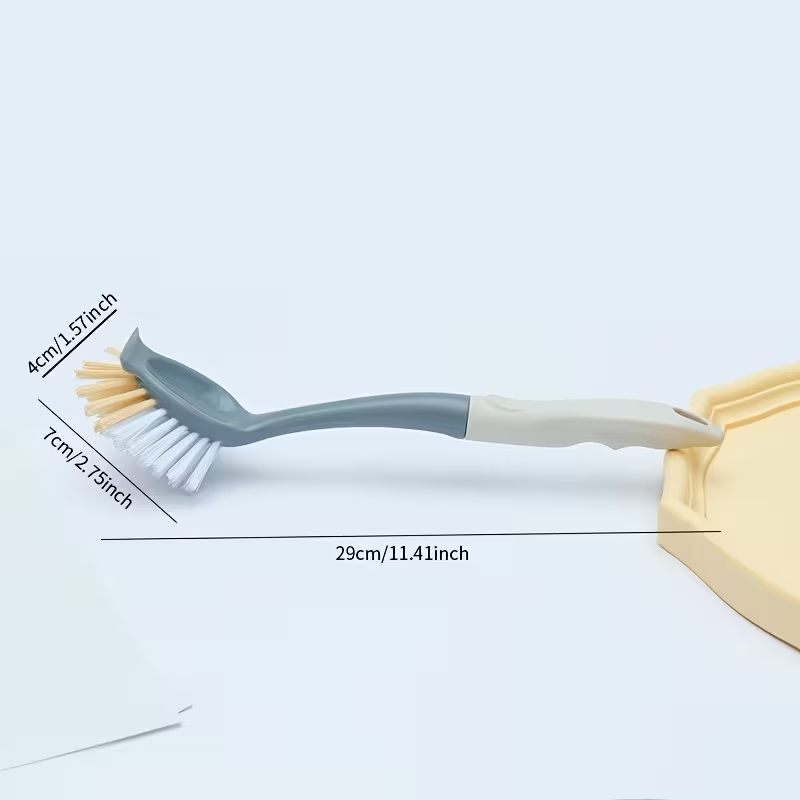 Long Handle Kitchen Cleaning Brush – Durable Plastic Multi-Purpose Pot, Utensil & Household Cleaning Brush