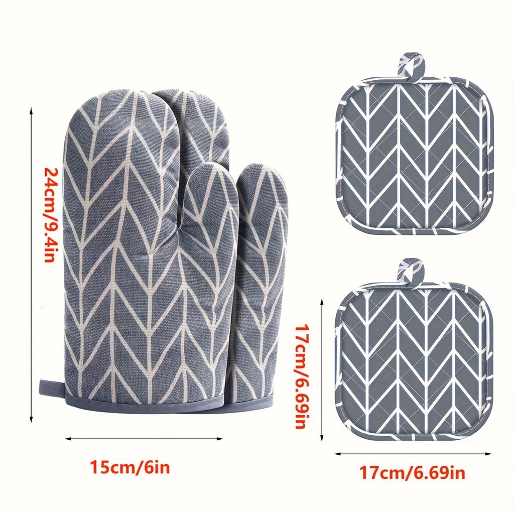 Oven Mitt and Pot Holder 1pcs Set