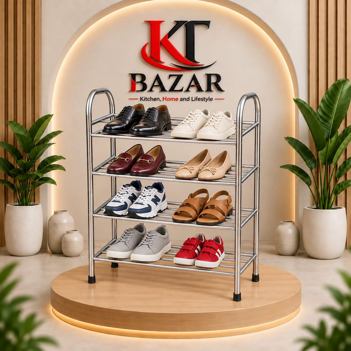Stainless Steel Multi-Layer Shoe Rack | Durable Shoe Organizer Stand for Home