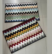 Multicolor Stripe Soft Floor Mat | Soft Fluffy Bedroom Bathroom Mat