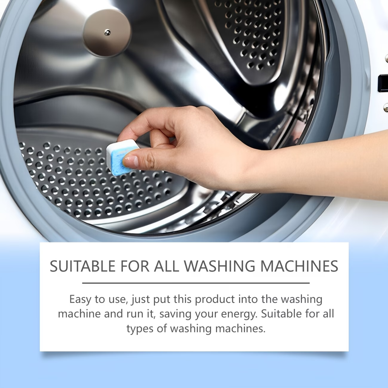 12Pcs Washing Machine Cleaner Tablets – Effervescent Deep Cleaning, Deodorizing & Dirt Remover Tablets