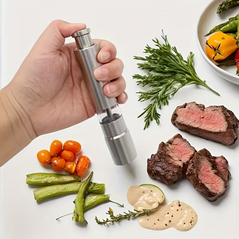 Stainless Steel Manual Pepper & Salt Grinder
