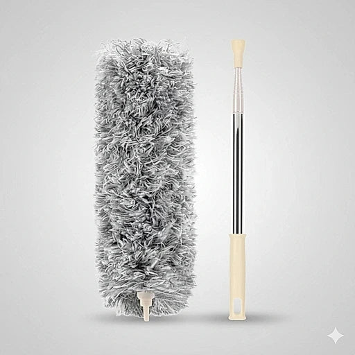 Flexible Extendable Microfiber Duster for Ceiling Fans & High Spaces – Bendable, Washable, Long Reach Cleaning Tool - KT Bazar BD Shop