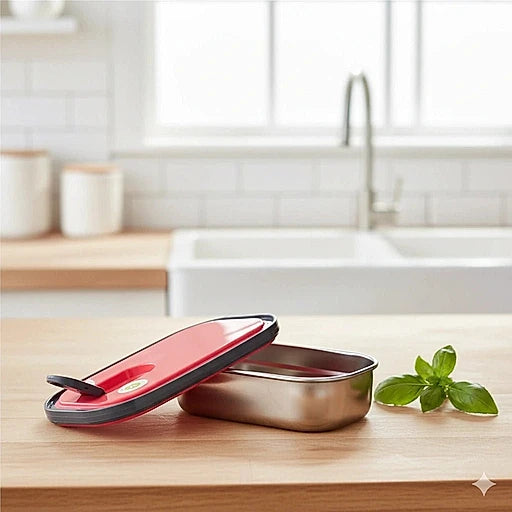 Homio Rectangular Stainless Steel Lunch Box - KT Bazar BD Shop