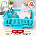 3 in 1 Large Durable Plastic Kitchen Sink Dish Rack