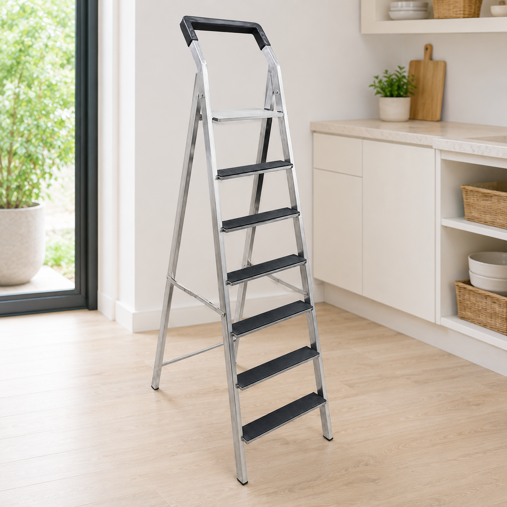 SKB Stainless Steel Folding Ladder – 5 to 8 Step
