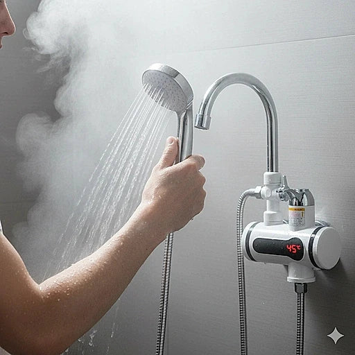 Instant Hot Water Heater Tap with LED Display & Shower – 3000W - KT Bazar BD Shop