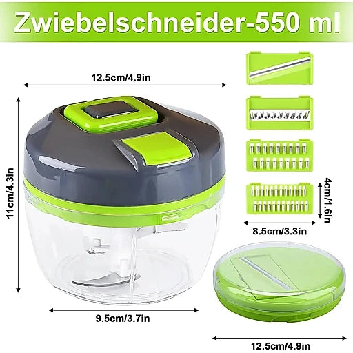 Multi Functional Vegetable Cutter with 4 Interchangeable Blades - KT Bazar BD Shop