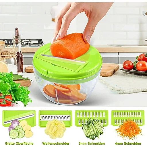 Multi Functional Vegetable Cutter with 4 Interchangeable Blades - KT Bazar BD Shop
