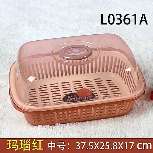 Multi - purpose double - layer fruit and dish drain basket - KT Bazar BD Shop