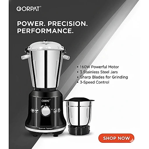Orpat Heavy Duty Mixer Grinder & Blender 1600 Watt - KT Bazar BD Shop