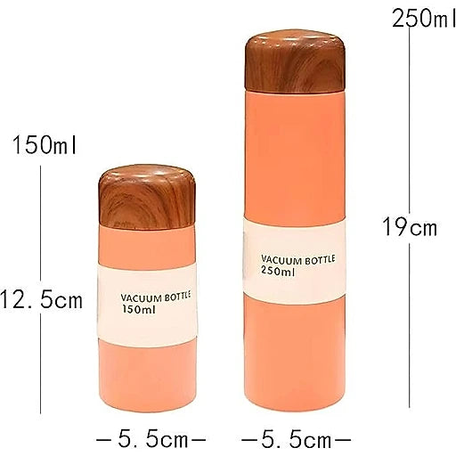 Portable Pocket Vacuum Bottles Mini Coffee Mug 150ml and 250ml 304 Stainless Steel - KT Bazar BD Shop