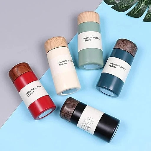 Portable Pocket Vacuum Bottles Mini Coffee Mug 150ml and 250ml 304 Stainless Steel - KT Bazar BD Shop
