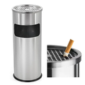 Stainless steel ash tray dustbin 30L office smoke bin – KT Bazar